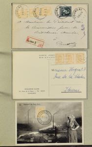 Small coat of arms, collection of 72 postal items, including letters, stationery, registered, -10%, vf/f
