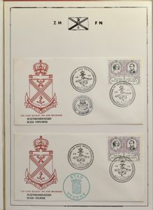 Accumulation of various countries in 6 books or folders and 2 boxes, including Belgium, Luxembourg, Italy, France, etc., vf/f/to be checked