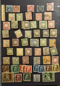 Extensive accumulation of many countries from all continents in 20 books + 1 empty + bot, interesting to check, vf/f/to be checked