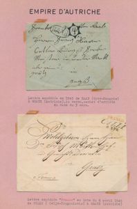 Forerunners, 11 documents with content, to and from Austria, from various cities such as Raab (Gyor-Hungary), Cilli (Celje-Yugoslavia), Rovereta, Strigno, etc., with beautiful additional stamps, charges, vf