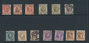 Houyoux, kleine Werte, zentrale Abstempelung, mehrere tausend Marken, einwandfrei/schön