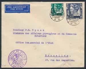 1934 Belgian consulate in Surabaya, Dutch East Indies, to Minister Spaak, Brussels, vf