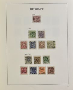 1872/1945 Sammlung in Davo-Album, darunter vollständige Sätze, einige gute Werte, Dienst, französische Zone, einwandfrei/schön/zu kontrollieren