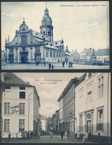 Various locations and views, including a few foreign and fantasy locations, old cards (+/-800 items)