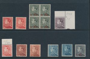 Several sets, beautiful colour shades, vf/f (High catalogue value)