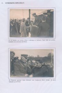 Remise des diplômes par le roi Albert et le général Cabra (4 pièces)