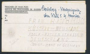 1946 Prisoner of war mail 