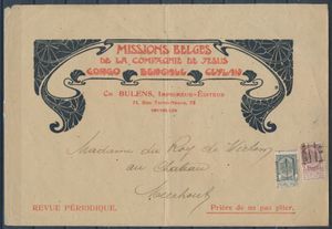 N° 53 and 56 Preo-Bruxelles, on printed matter cover 