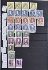 Between n° 26 and 1063, stock remainder with complete sets and better values, most small values multiple times, vf/to be checked