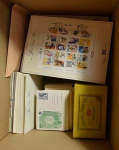 Modern period, booklets, BK, stamps on sheets with authors' signatures, FDS, 8 Buzin booklets, Nobel Prize winners theme (including foreign stamps), picture postcards, vf/f