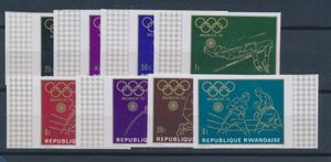 N° 422/19-Cu ‘Pre-Olympics Munich 1972’, imperforate, colour of ‘60fr.’ with incorrect value overprint ‘8fr.’, vf