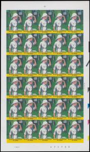 N° 2092 ‘Tintin’, imperforate in full sheet of 30, plate number 2, zm (OBP €900)