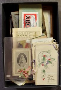 MISCELLANEOUS: Cigar bands, devotional and poetry prints, etc. 