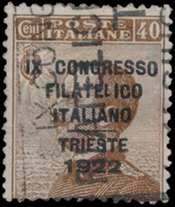 N° 117/20 '1922 Congresso Trieste', vf (Yv. €1,000)