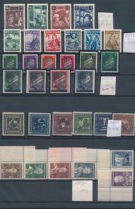 Nice accumulation, better sets **/* including Hitler vertical overprint, Catholics, FIS 1933, also some extras, vf/f (High catalogue value)