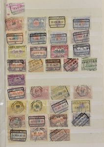 Collection of cancellations in stockbook, including Anvers, Arlon, Brussels, Ghent, Hasselt, Leuven, Liège, Mons, Namur, Wavre, vf/f