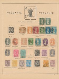 1853/1912 Collection on old album leaves starting with Humphrys type (to be investigated further) with better stamps, also uncancelled, including 1871 