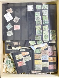 1865/1912 Accumulation of classic issues Leopold I, FB, GB, Pellens on index cards and hundreds of loose stamps, selection lot, vf/f/to be checked