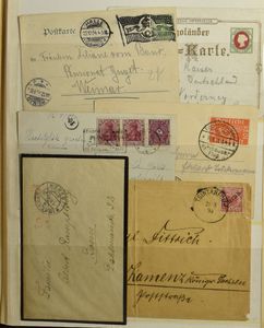 Einige hundert Poststücke in dickem Einsteckbuch, größtenteils aus der Zeit 1910/1950, mit vielen Stücken aus Deutschland und Italien, diverse mit Zielort Luxemburg, einwandfrei/schön
