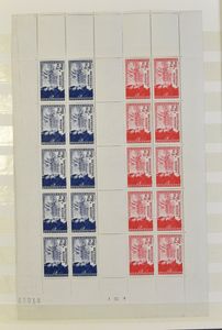 1853/2007 Collection with many duplicates in 3 stockbooks, including many Red Cross booklets (including 1952, 1955), 1944 sheet Tricolore **, also Bulgaria, vf/f/to be checked