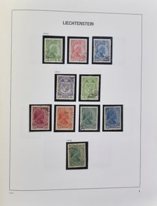 1912/1976 Collection in clip binder from 1st issue with better stamps, including Mi. n° 116/24, 140, LP Zeppelins etc., service 1/8, 9/10 etc., vf/to be checked (High catalogue value)