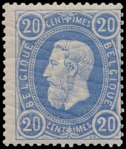 N° 31A „20c. intensivblau”, Fotoattest FNIP vom 21.10.2019 für N° 31, normale Zentrierung, einwandfrei (OBP €400)