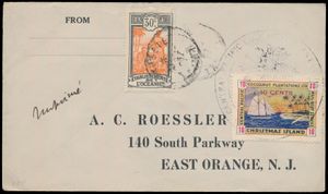New Hebrides letter with stamp 