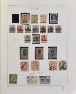 1918/2001 Extensive collection in 3 Davo albums from 1918 onwards, including local stamps, occupation, General Government, vf/f/to be checked