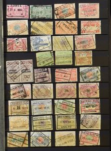 1893/1987 Accumulation of over 1600 stamps in stockbook, including hexagonal, C-cancellations, Gare Privé, 