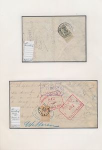 Kleine Sammlung von Wechselbriefen, 8 Stücke, mit Marken mit feinem und grobem Bart, einwandfrei