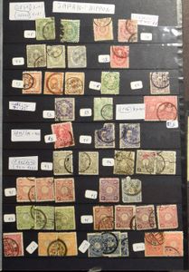 Remnants from many countries in 20 books or folders, tens of thousands of stamps, also postal items present, f/to be checked