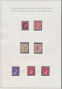 Verschiedene Werbemarken, darunter Mi. N° 30/31 (beide zerknittert), Göring-Block 1944, verschiedene Hitler-Marken mit Aufdruck und Postkarte, für Spezialisten, einwandfrei/schön/zu kontrollieren