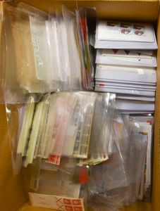 Stock booklets and souvenir sheets sorted in bags up to 2019, not checked for varieties, vf