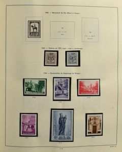 1940/1990 Collection in 3 albums, including many complete sets, souvenir sheets and nominal, athletics, Bruges, Breendonk II, 1005/7, Boudewijn glasses, BL 31/32, vf/f