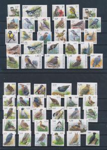 Buzin, collection with 55 different birds, imperforate, rare!, vf (OBP €3,575)