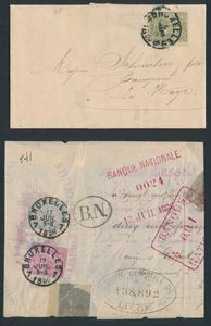 N° 39 on bank draft and N° 47 (two copies) on bank draft and letter, vf/f