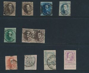 Classic collection (**/*/0/BRF), from N° 1 to 125, several hundred stamps, varied condition, beautiful postmarks, cancellations, many varieties, etc., for the specialist, vf/f