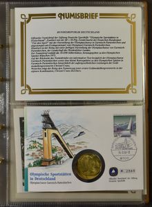 1992/1993 Coin letters, Bund Numisbrief, 15 items, vf/f/to be checked