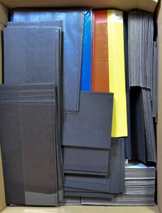 Various items, including index cards, index books and FDC folder