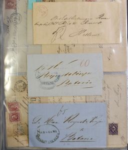 1862/1922 Interesting collection of postal items in album, including registered items, over 200 items, vf/f/to be checked