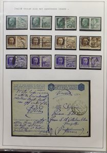 WWII, very extensive collection in 11 ring binders with documentation, large number of better stamps, souvenir sheets, postal items, picture postcards, interesting!, vf/f