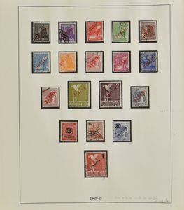 1948/1989 Ziemlich vollständige erste Sätze ohne Garantie, schön als Albumstücke, einwandfrei/schön/zu kontrollieren