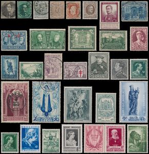 1849/1964 Important collection in Davo album, including Small Lion stamp, n° 37 cancelled stamp with sign and very nice centring), Pellens **, 5 francs stamp, Red Cross, Houyoux **, 221/33 **, castles **, Elisabeth **, Mercier, infantry, Grand Orval, Cross of Lorraine, Knight, years 1945/1964 **, vf