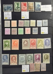 1914/1960 Collection in stockbook, including 5 francs *, castles *, UPU ** (2x), vf/f