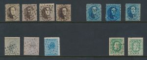 Small collection of dotted cancels on Nos. 14, 15, 17, 18 and 30 (including 2 letters), see scan, vf