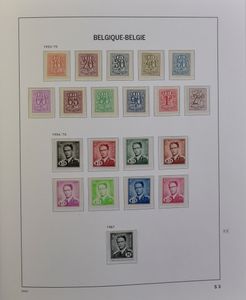 1870/2015 Collection of various issues in 4 Davo albums, including Buzin, 20th century, NA, Belgica '72 (20x and 10x), booklets, nominal, LP, service, TX, preos, pubs, KP, vf/f