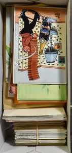 Greeting cards, in albums and/or box, various subjects and periods