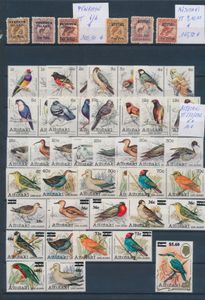 Pacific, beautiful collection of birds from Penrhyn and Aitutaki overprints on New Zealand * (some oxidation), Aitutaki beautiful series including service and Niue including service, all others (after classic) mint, vf/f (Yv. €1,000)