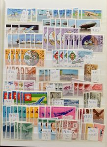 Assortment of various countries in 9 stockbooks + 1 folder, including CEPT, France, theme, Newfoundland, Siam, Philippines, Russia, vf/f/to be checked