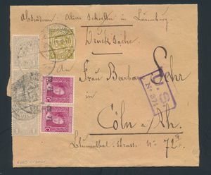 1919 Printed matter from Luxembourg to Cologne with censor 